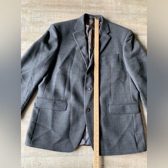 Lauren Ralph Lauren Mens Sport Coat 46R Classic 100% Wool Plaid 2 Button Blazer - Picture 9 of 13